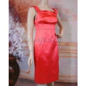 NWT VERSACE Sexy Satin Salmon Pink Empire Cotton Silk Sheath Dress 6